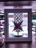 Magenta Christmas Star Suncatcher