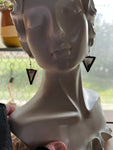1” Triangle Mirror  Earrings