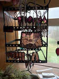 Upcycled Plum Stained Glass  Necklace