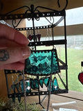 Upcycled Light Aqua Stained Glass  Necklace