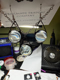 Clear and White Swirl Vintage Marble Earring and Necklace Set
