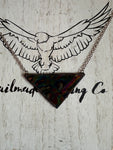 Black Oil Slick Stained Glass  Necklace