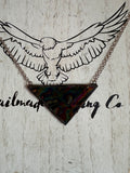 Black Oil Slick Stained Glass  Necklace