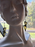 3” Upcycled Jasmine Yellow Chain Drop Earrings