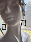 Upcycled Iridescent Clear 1.25” Rectangle