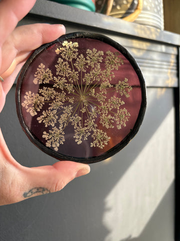 Mauve Queen Anne’s Lace Coaster