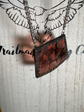 Upcycled Plum Stained Glass  Necklace