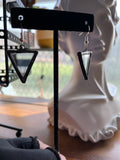 1” Triangle Mirror  Earrings