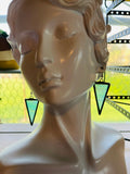 Opalescent Mermaid 1.5” Triangle Stained Glass Earrings