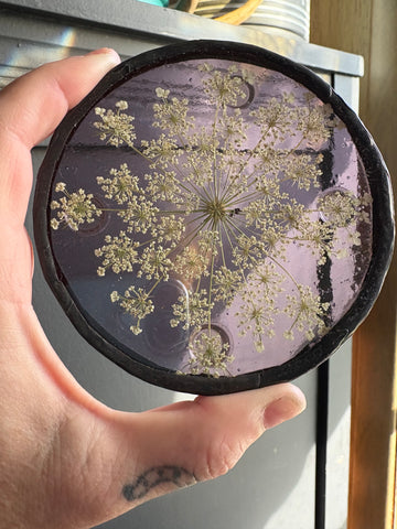 Lavender Queen Anne’s Lace Coaster