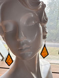 Upcycled Amber Kite Earrings
