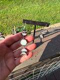 Upcycled Opalescent White Moonphase Earrings