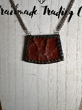 Upcycled Plum Stained Glass  Necklace