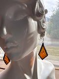 Upcycled Amber Kite Earrings