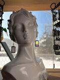 Opalescent Pink 1” Rectangle Stained Glass Earrings