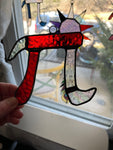 Red Pi Symbol Suncatcher