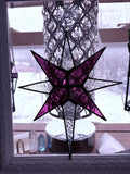Magenta Christmas Star Suncatcher
