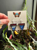 1.25” Red, White, and Blue Triangle Stacker Earrings