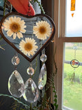 Beveled Heart Pressed Daisy Rainbow Maker