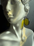 Yellow 1.25” Circle Earrings
