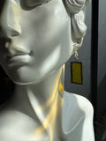 Yellow 1” Rectangle Earrings