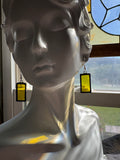 Yellow 1” Rectangle Earrings