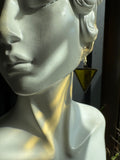 1” Yellow Triangle  Earrings