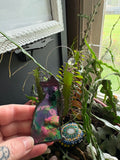 3” Iridescent Black Cat Right Facing
