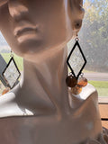 2” Clear Florentine Stained Glass Rhombus with Abalone