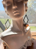2” Clear Florentine Stained Glass Rhombus with Abalone