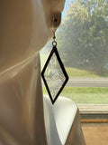 2” Clear Florentine Stained Glass Rhombus