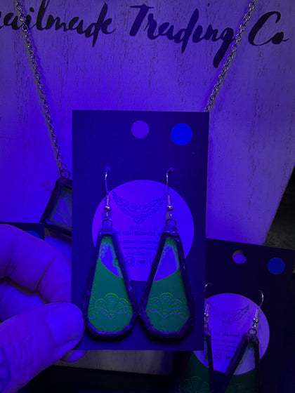 Upcycled Uranium Glass Earrings