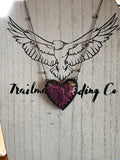 Rose China Heart Necklace